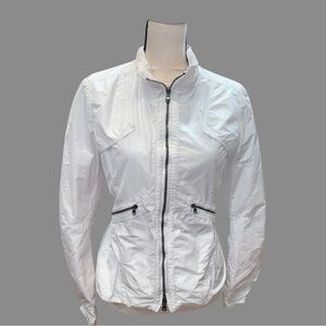 VINTAGE LES COPAINS JACKET Italian  White Zipper  In Good Condition Size 42EU